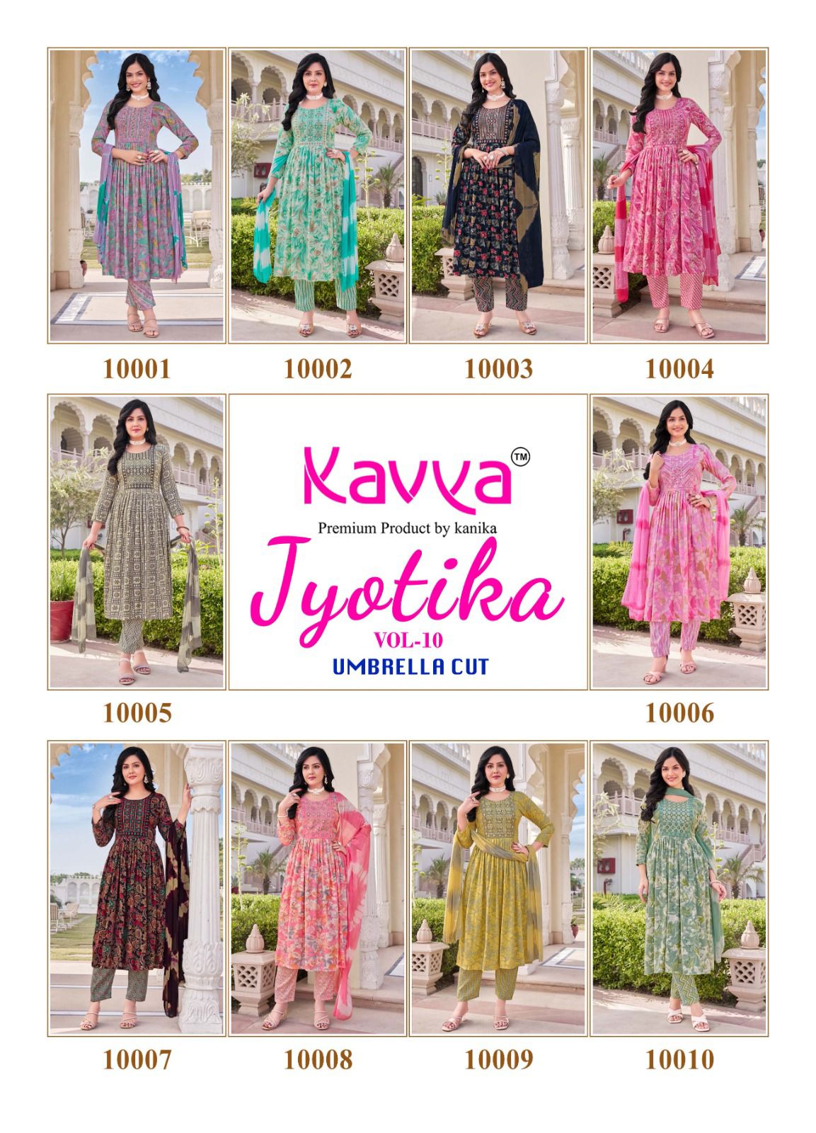 Jyotika Vol 10 By Kavya Capsule Foil Printed Kurti With Bottom Dupatta Wholesale Online